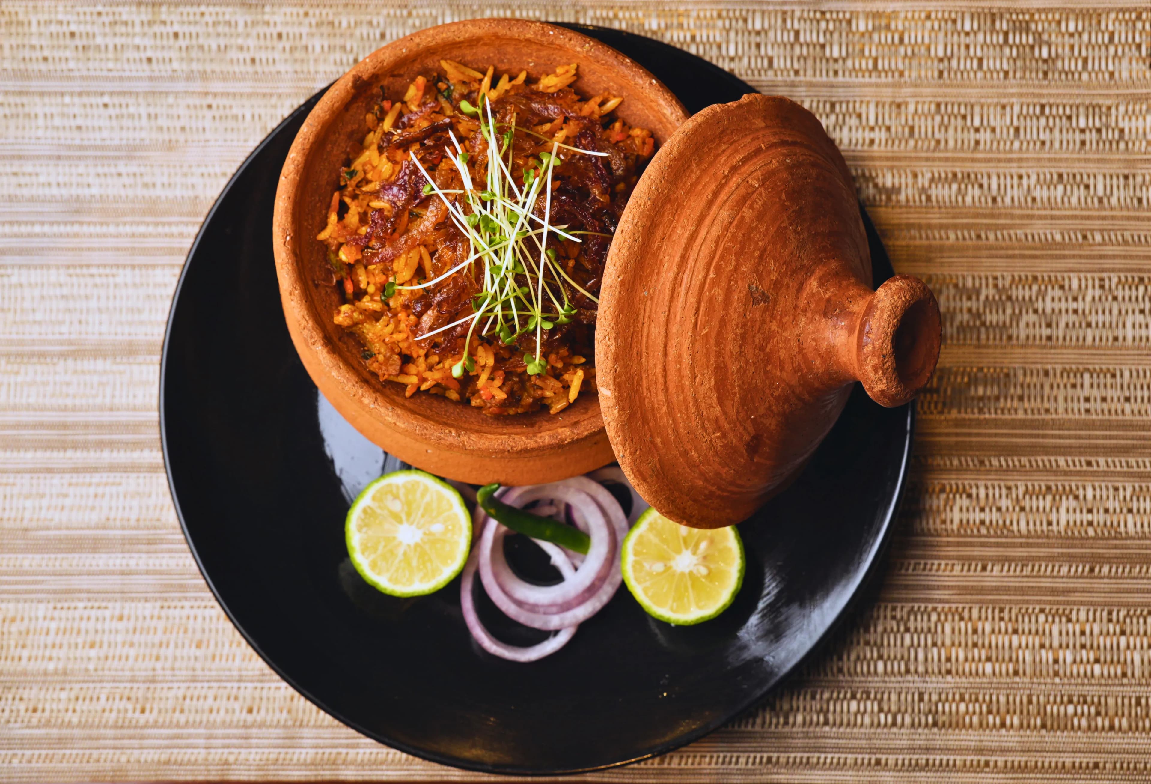 Traditional clay pot dish at Café NBO